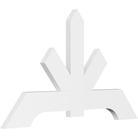 Ekena Millwork Vanguard Architectural Grade PVC Gable Bracket, 60"W x 35"H x 2"D x 6"F, 14/12 Pitch GBP060X35X0206VAN00